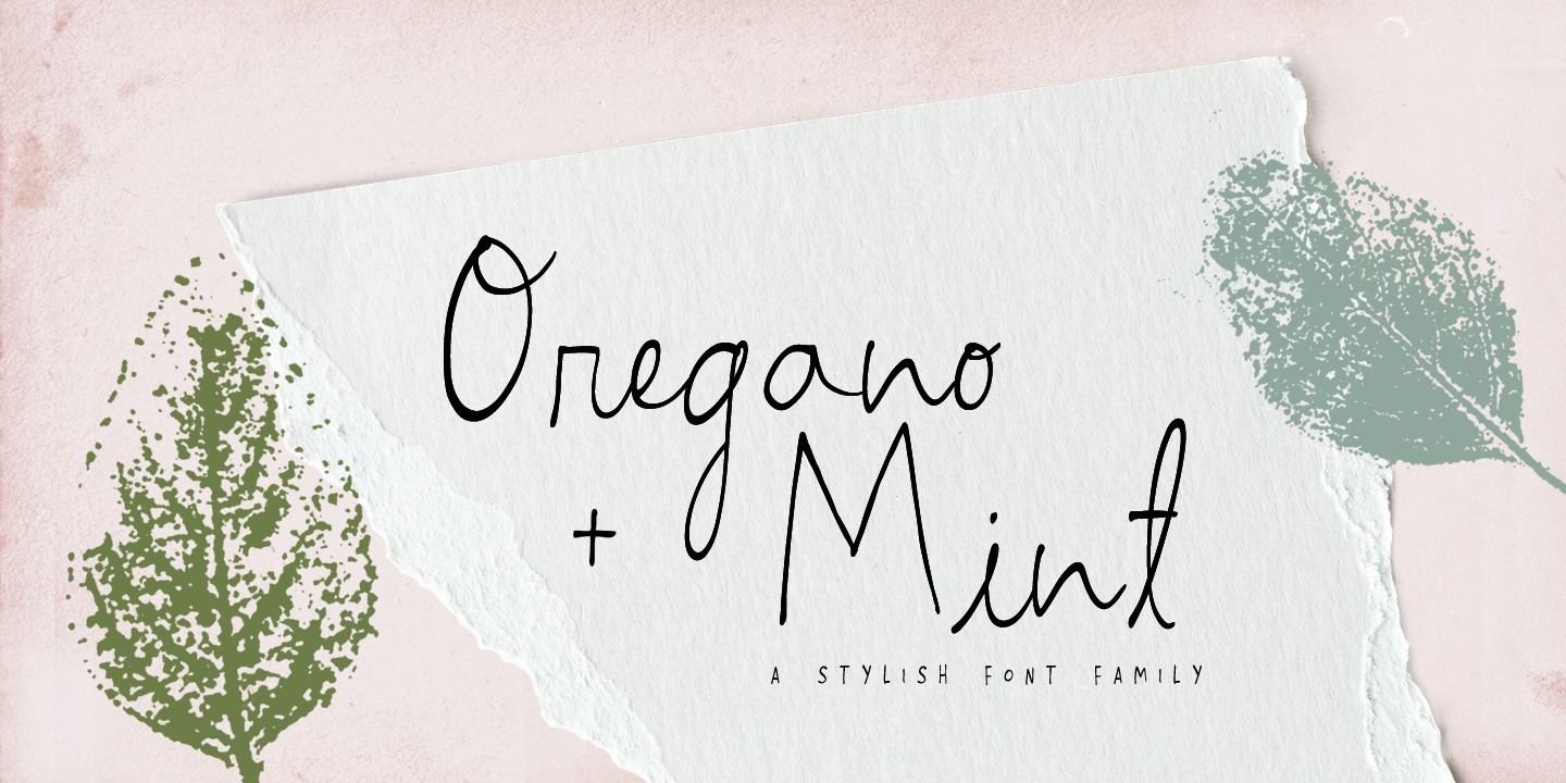 Oregano & Mint Font preview